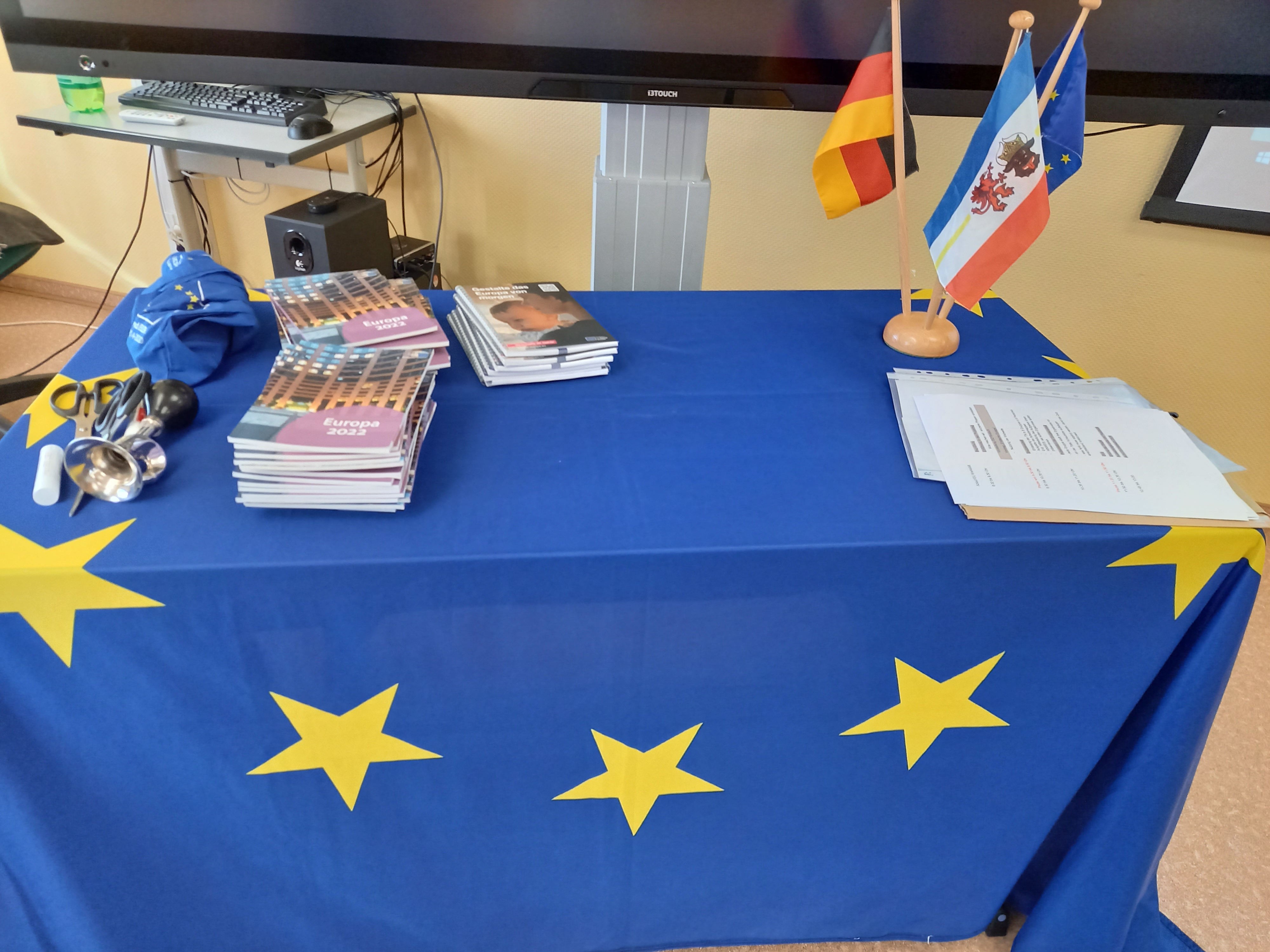 Europäische Union und Trommeln für den Frieden